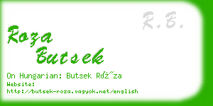 roza butsek business card